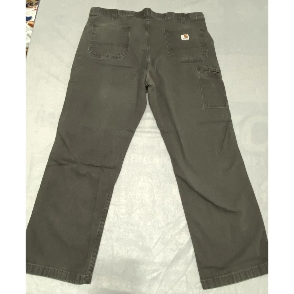Carhartt Mens 40x30 Relaxed Fit Canvas Work Pants Shadow Grey 102291-306